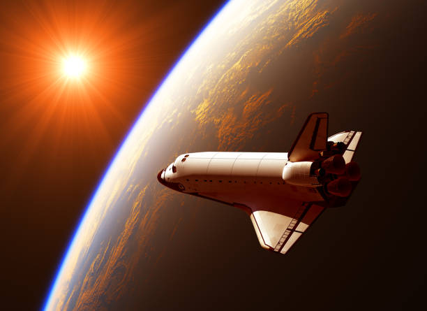 istock Space Shuttle In The Rays Of Sun 658912738