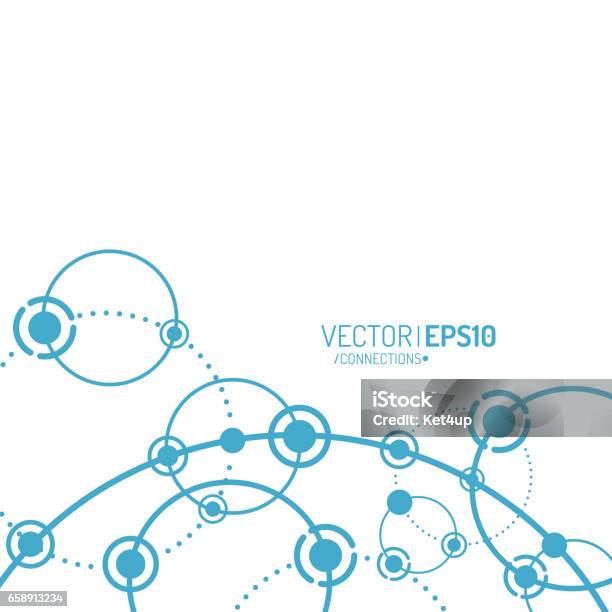 벡터 기술 개념입니다 연결 된 선을 고 점 네트워크 로그인 그림 도로 교차로에 대한 스톡 벡터 아트 및 기타 이미지 - 도로 교차로, 배경-주제, 벡터