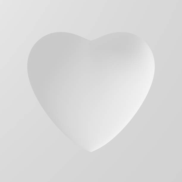 istock Concave Shape Of White Heart On White Background 658916556