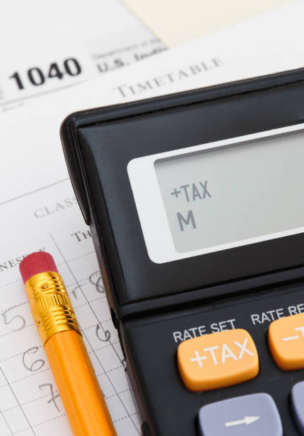 istock Time to fill individual income tax return form 658920986