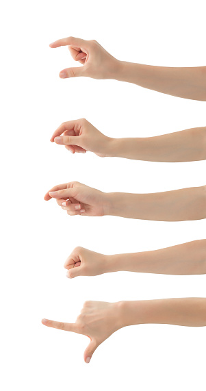 Hands shape collection , clipping path