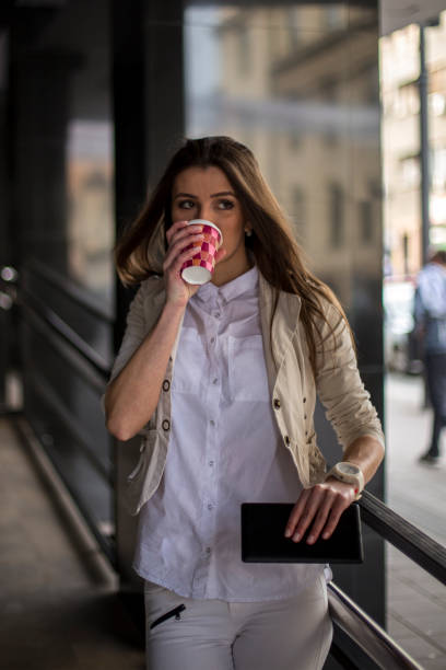 istock Business woman drinking coffee 658953284