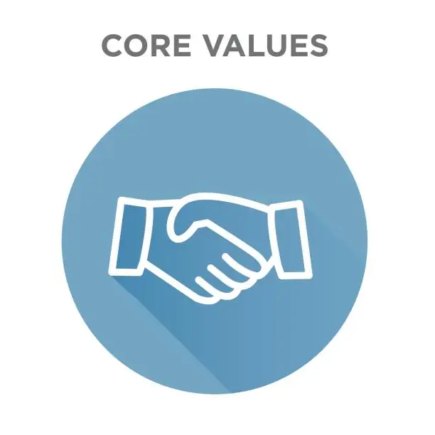 Vector illustration of Core Values Icon