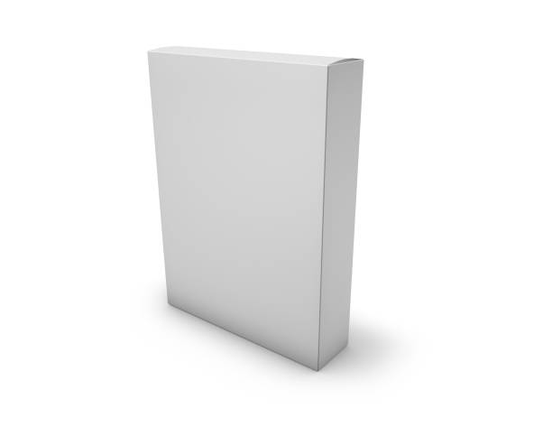 istock Blank product box presentation isolated on white 3D render illustration. 658966326