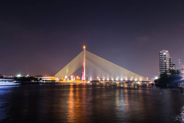 istock Rama VIII Bridge at night 658973374