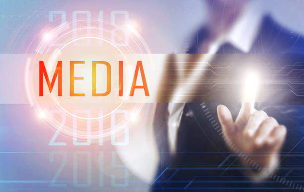 istock Business women touching the Media screen 658975342