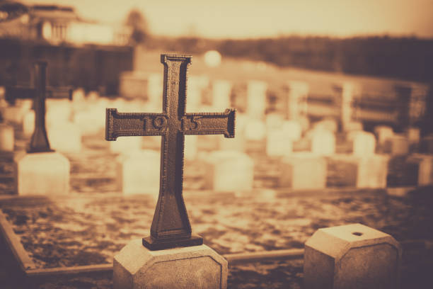Cross on military cemetery