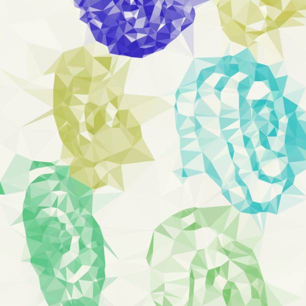 istock Abstract background from blue and pink and white and green colors light and dark fragments in the style of low-poly 658992910