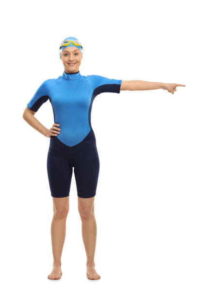 istock Female swimmer pointing right 659000922