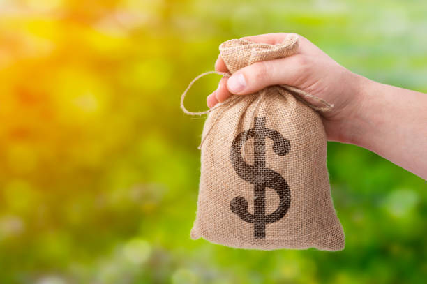 istock A businessman hand giving a bag from sacking with dollar sign 659008618