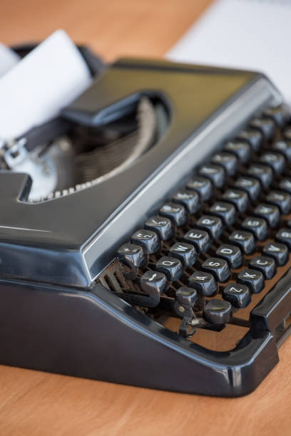 istock Close up view of Typewriter 659025606