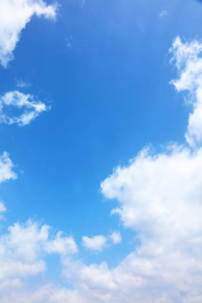 blue sky with cloud closeup blue sky with cloud closeup 木漏れ日 stock pictures, royalty-free photos & images