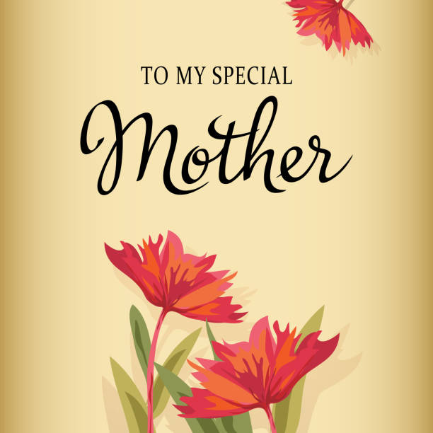 illustrazioni stock, clip art, cartoni animati e icone di tendenza di biglietto d'auguri per la festa della mamma felice - mothers day frame flower single flower