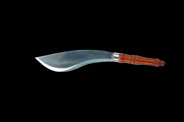 istock Thai traditional knife isolated on black background 659043778