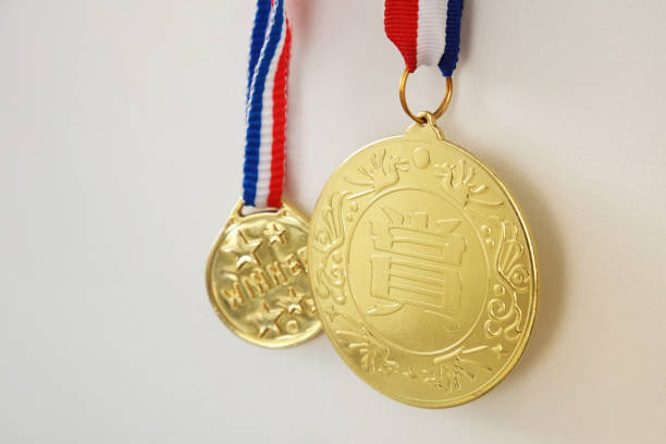 Golden Medals, award Golden Medals, award リボン stock pictures, royalty-free photos & images