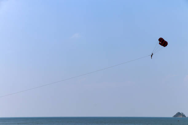 Parasailing extreme sports on sea