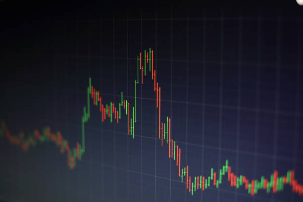 istock Stock market business graph chart on digital screen.Forex market, 659054624