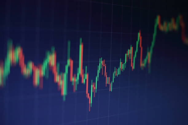 istock Stock market business graph chart on digital screen.Forex market, 659055874