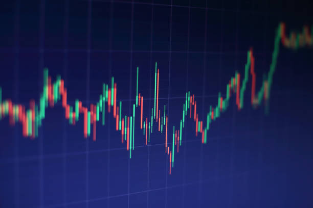 istock Stock market business graph chart on digital screen.Forex market, 659063556