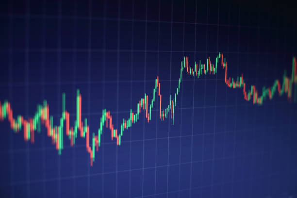 istock Stock market business graph chart on digital screen.Forex market, 659065192
