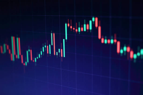 istock Stock market business graph chart on digital screen.Forex market, 659066176