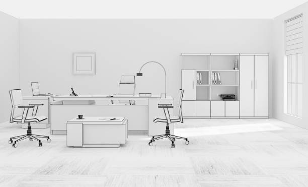 istock VIP office furniture grid 3D rendering 659083024