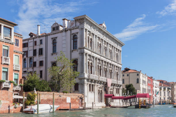 Facades of residential buildings overlooking the Grand Canal in Venice Venice, Italy - September 28, 2015 : Water channels of Venice city. Facades of residential buildings overlooking the Grand Canal in Venice, Italy. constitucion photos stock pictures, royalty-free photos & images