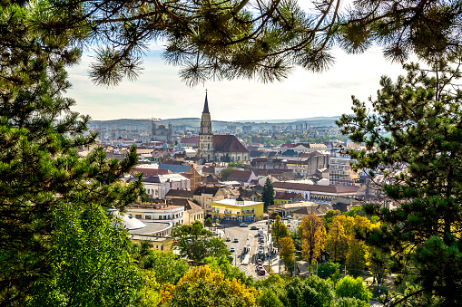 Cluj Napoca, view from Cetatuie , on a autumn day