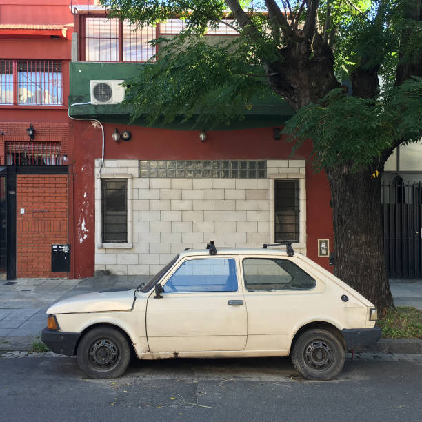 istock Old car parked in the street 659102632