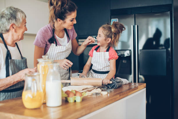 istock Different generations women preparing cookies together and having fun 659151880