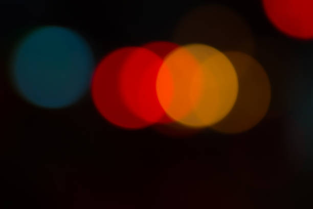 istock Blurred and defocused abstract background with soft multicolored bokeh circles, overlay concept. 659179826