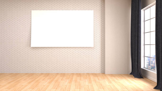 istock mock up poster frame in interior background. 3D Illustration 659193052