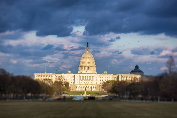 Washington Monument DC, USA, 2024 offset stock photo