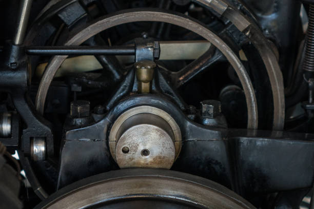istock The mechanism of a old and vinage machine 659222470