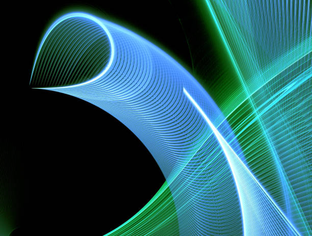 istock Abstract illustration of a fractal pattern on black background 659224114