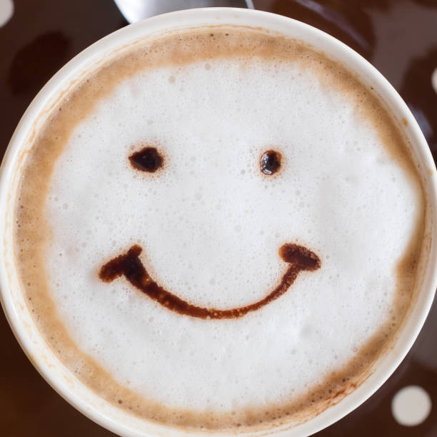 istock Morning Cup cappuccino with smile. 659233624
