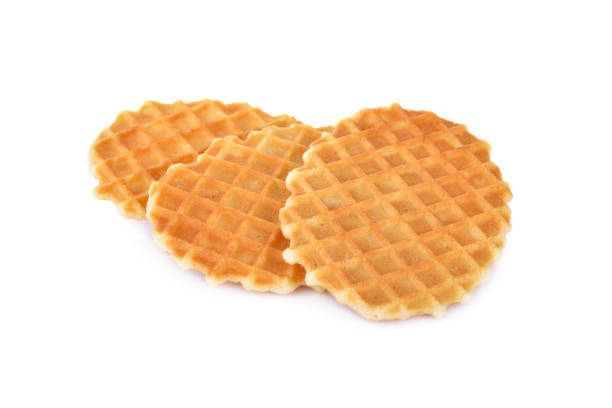 istock crispy waffle with butter flavour on white background 659243140