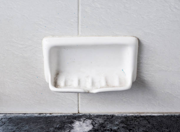Dirty seramic holder with the stain. Dirty seramic holder with the stain in the public toilet. seramic stock pictures, royalty-free photos & images