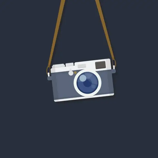 Vector illustration of Hanging Camera