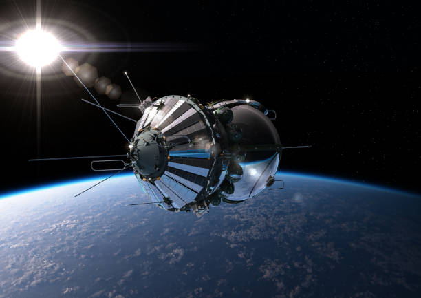 istock Spaceship Vostok1 at the Earth orbit 659253122