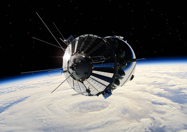 istock Spaceship Vostok1 at the Earth orbit 659253144