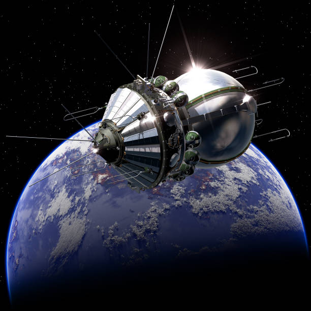 Spaceship Vostok1 at the Earth orbit