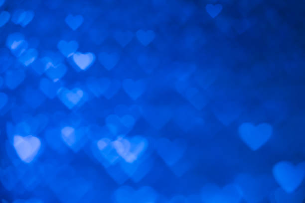 istock Abstract background heart shape bokeh in blue tone. 659271932