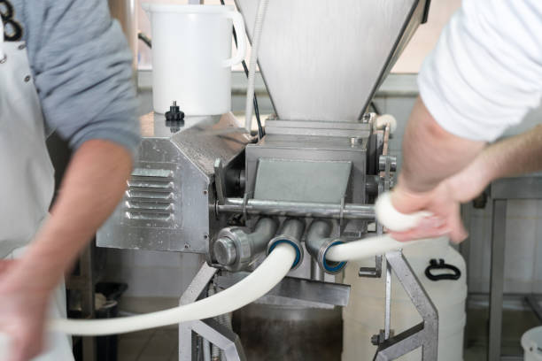 istock Production of mozzarella in Italy 659284074