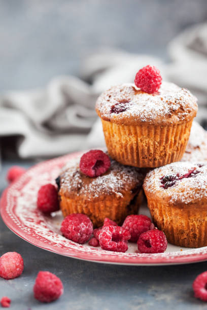 istock Fresh homemade delicious raspberry muffins 659293404