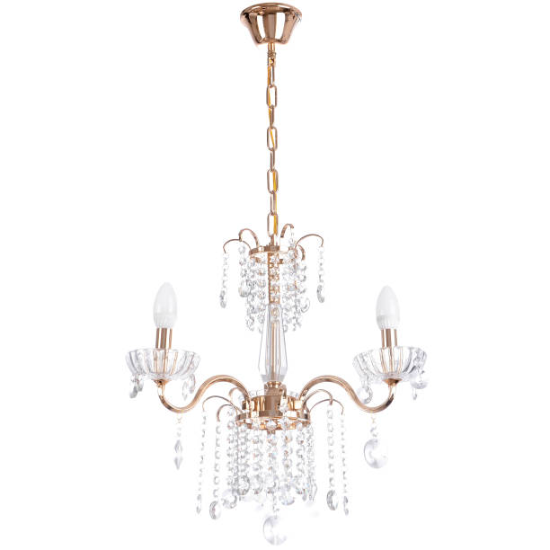 istock Crystal glass chandelier isolated 659322500