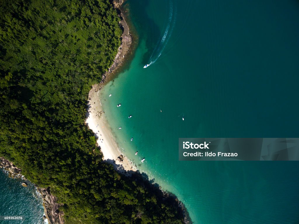 Top View of a Paradise Island Mozambique Stock Photo