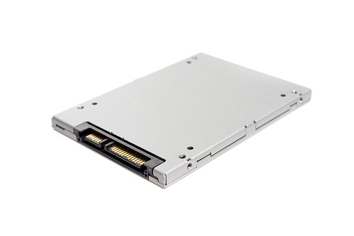 solid state drive (SSD) - isolated on white background