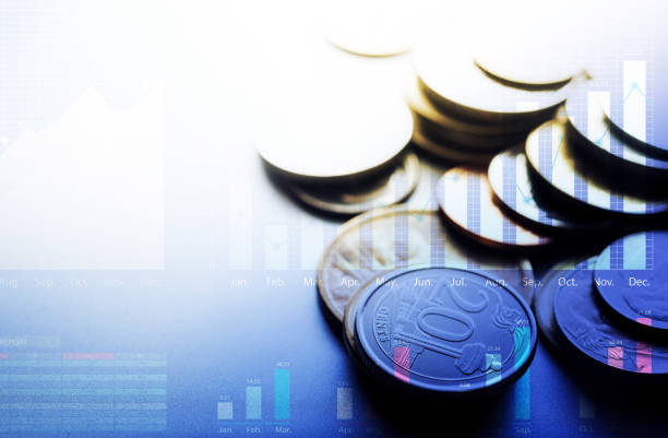 istock Coin money stacked growing with graph chart.Business financial 659386628