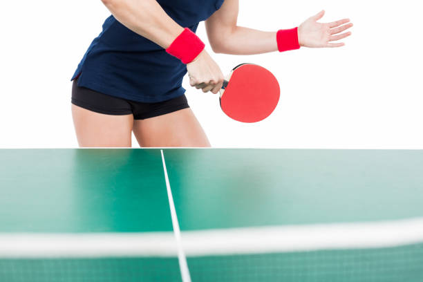 istock Ping pong player hitting the ball 659447102
